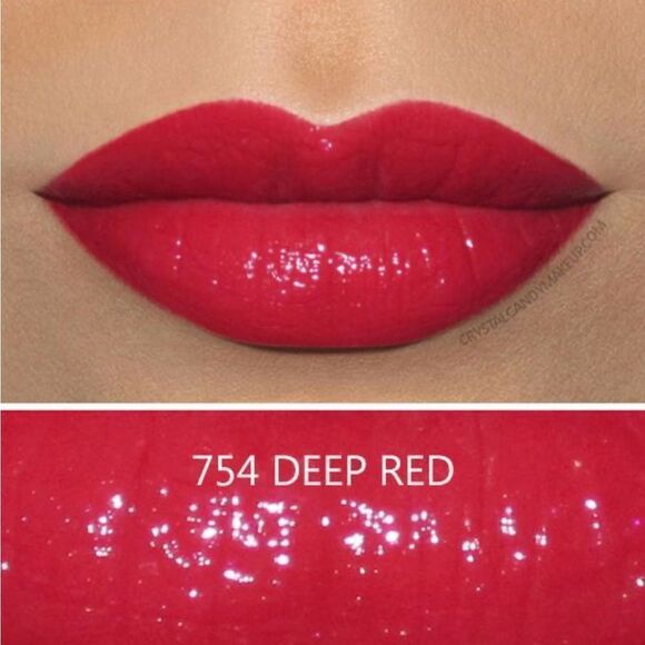 Clarins Joli Rouge Brillant Moisturizing Perfect Shine Lipstick 754 Deep Red - Picture 4 of 4